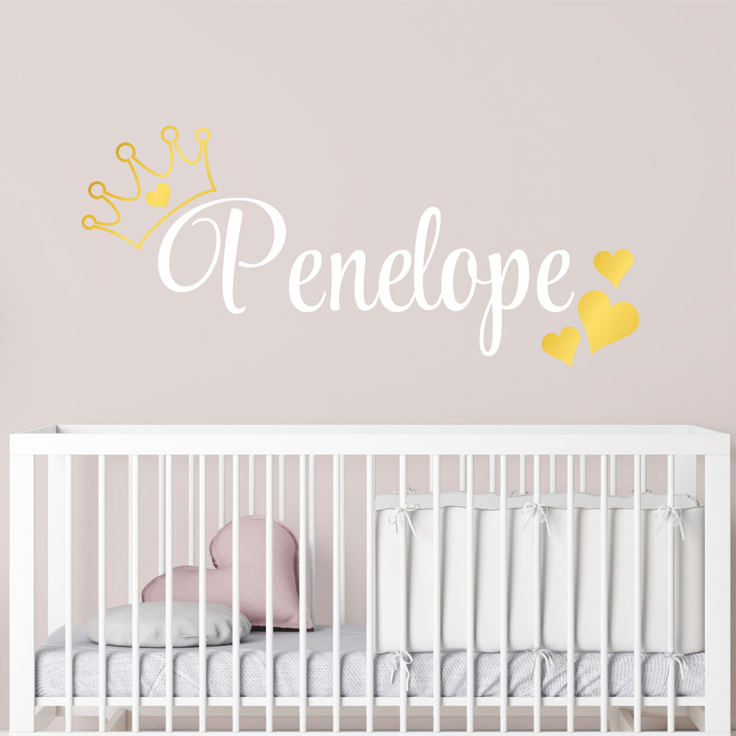 Personalized Princess Nursery Wall Decal