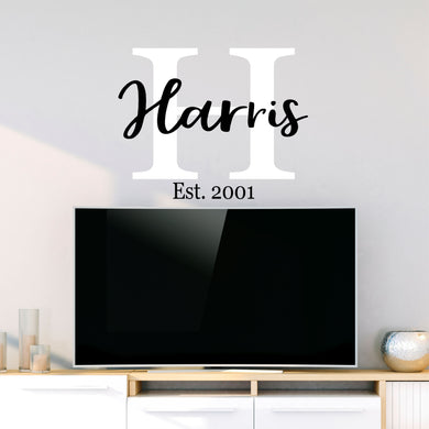Family Name Wall Decal - Custom Family Name Decal - Family Name Sticker