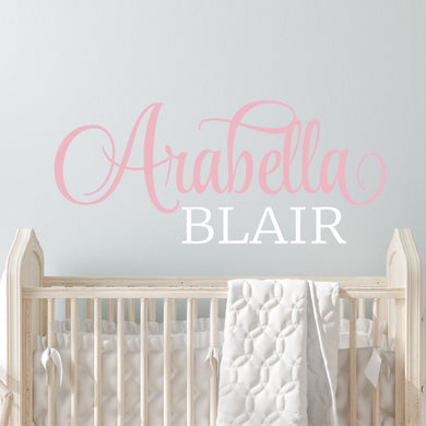 Nursery Wall Decal Name Sticker Name Wall Decal Custom Name Decal