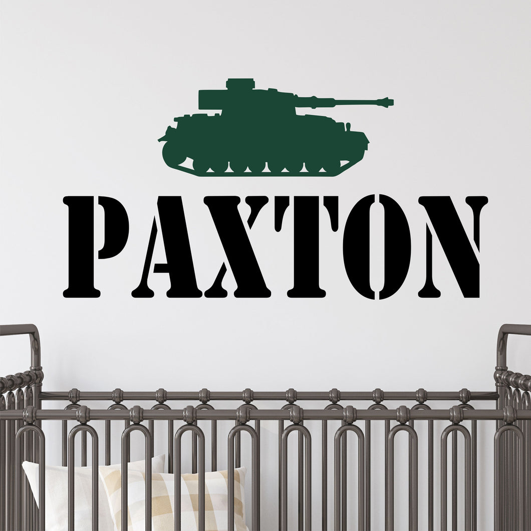Personalized Name Military Wall Decal