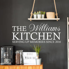 Load image into Gallery viewer, Personalized Family Kitchen Wall Decal