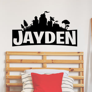 Personalized Name Video Game Wall Decal