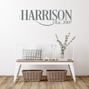 Family Name Wall Decal - Custom Family Name Decal - Family Name Sticker