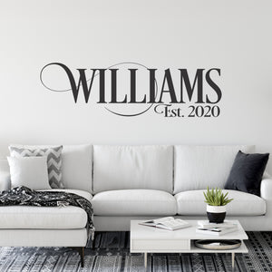 Family Name Wall Decal - Custom Family Name Decal - Family Name Sticker