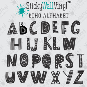 Initial Sticker - Initial Decal - Boho Wall Decal