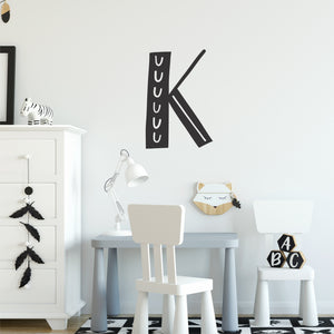 Initial Sticker - Initial Decal - Boho Wall Decal