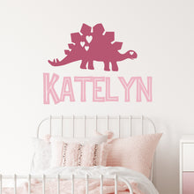 Load image into Gallery viewer, Dinosaur Sticker Dinosaur Wall Decal Name Sticker Name Wall Decal