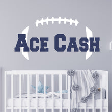Load image into Gallery viewer, Football Wall Decal Football Sticker Custom Name - Name Sticker - Name Wall Decal