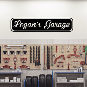 Garage Sticker Name Sticker Workshop Wall Decal Personalized Garage Wall Decal