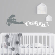Load image into Gallery viewer, Personalized Name Airplane Wall Decal