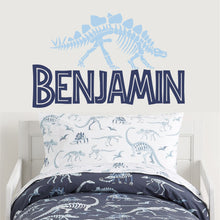 Load image into Gallery viewer, Dinosaur Sticker Dinosaur Wall Decal Name Sticker Name Wall Decal