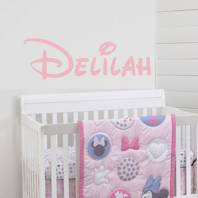 Disney Theme Nursery Wall Decal Name Sticker Name Wall Decal Custom Name Decal