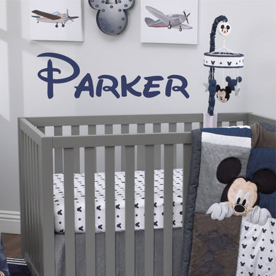 Disney Theme Nursery Wall Decal Name Sticker Name Wall Decal Custom Name Decal