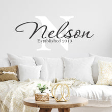 Load image into Gallery viewer, Family Name Wall Decal - Custom Family Name Decal - Family Name Sticker