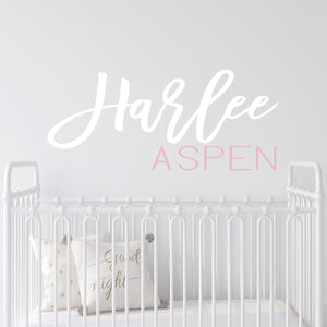 Custom Name Wall Decal - Name Sticker - Personalized Nursery Decal