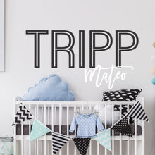 Load image into Gallery viewer, Name Wall Decal Custom Sticker Personalized Nursery Name Decal