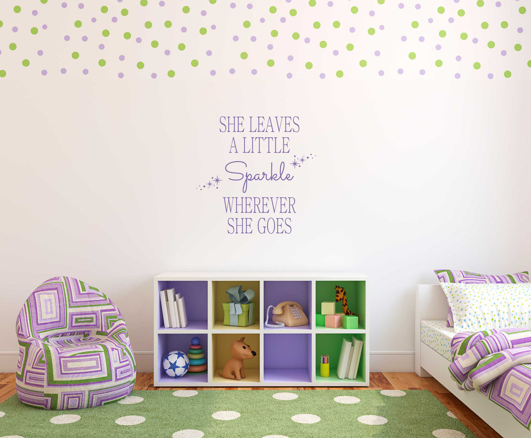 She Leaves A Little Sparkle Wherever She Goes Wall Decal