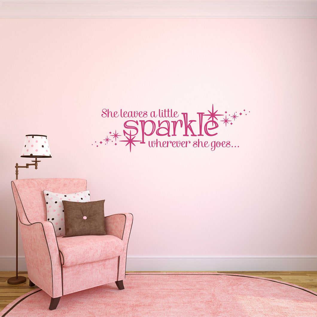 She Leaves A Little Sparkle Wall Decal
