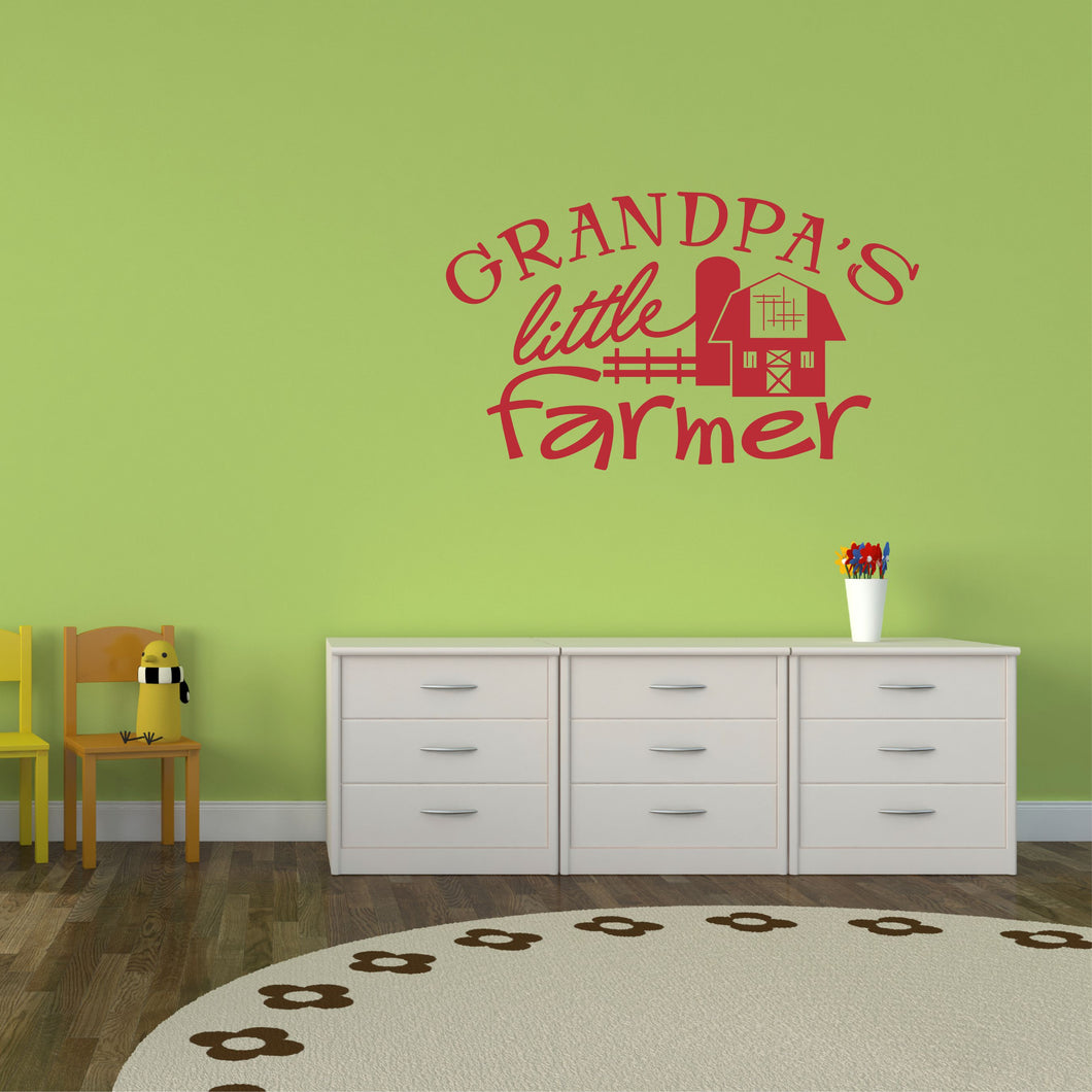 Grandpa's Little Farmer Wall Decal