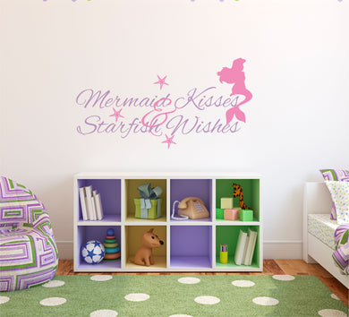 Mermaid Kisses and Starfish Wishes Wall Decal