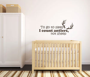 I Count Antlers, Not Sheep Wall Decal