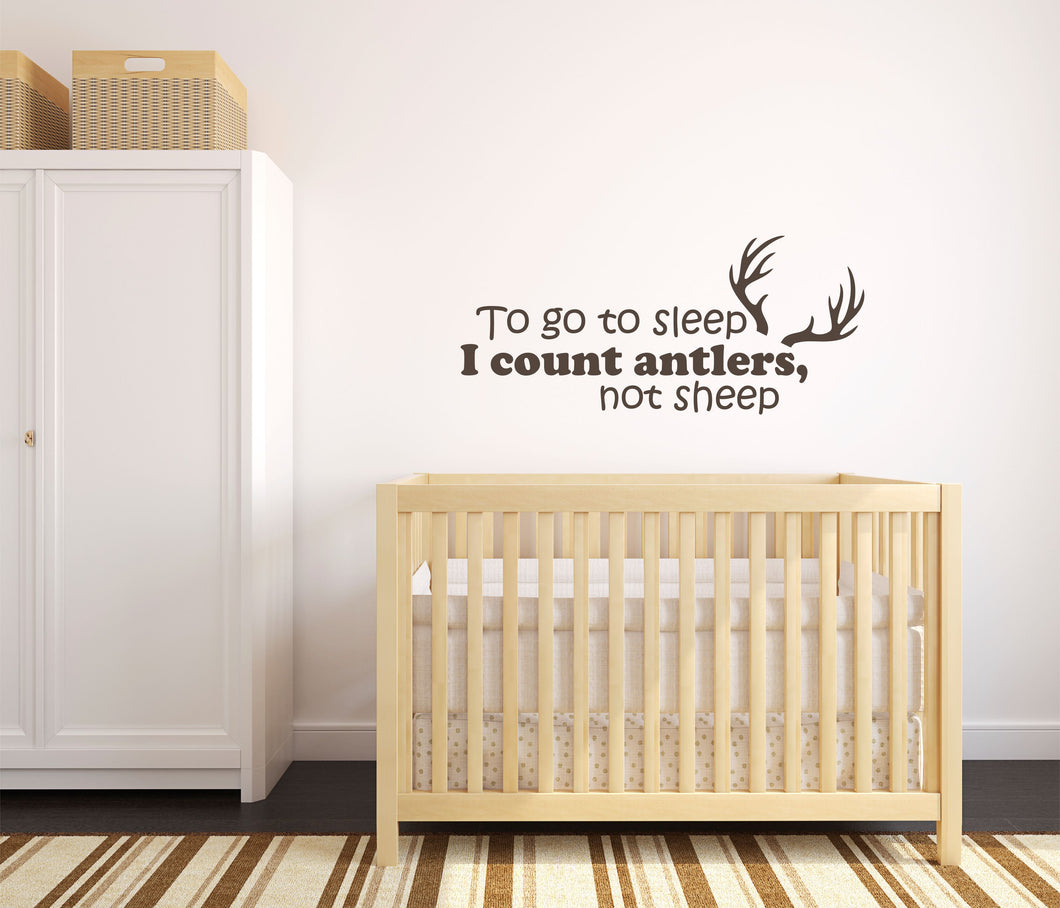I Count Antlers, Not Sheep Wall Decal