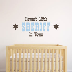 Personalized Name Sheriff Nursery Wall Decal
