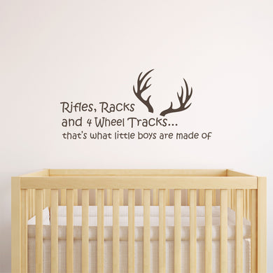 Rifles, Racks, and Wheel Tracks Wall Decal