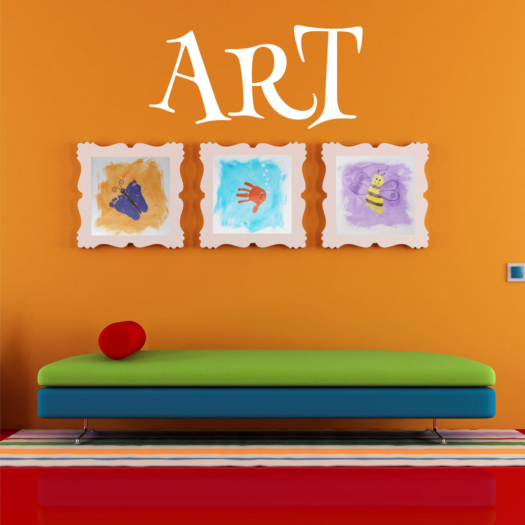 Kids Wall Quote - Art Playroom Wall Decal Sticker