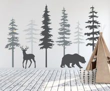 Load image into Gallery viewer, Animal Forest Trees Nursery Wall Decal Sticker