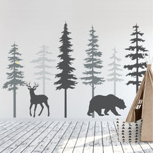 Load image into Gallery viewer, Animal Forest Trees Nursery Wall Decal Sticker