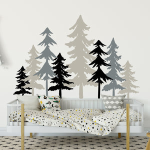 Forest Nursery Wall Decal - Tree Nursery Wall Stickers - Forest Decal