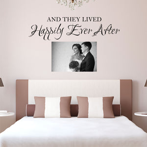 Wall Quote - And They Lived Happily Ever After Wall Decal Sticker