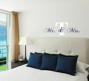 Personalized Mr. and Mrs. Initial Wall Decal