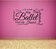 Load image into Gallery viewer, Ballet Positions Quote Dance Wall Decal Sticker