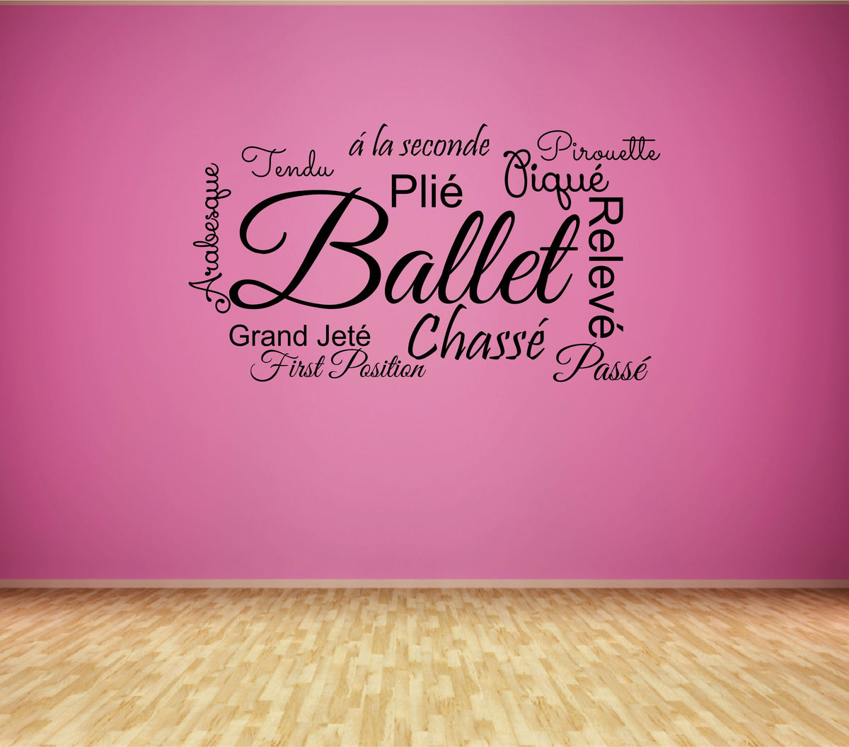 Ballet Positions Quote Dance Wall Decal Sticker – Sticky Wall Vinyl LLC
