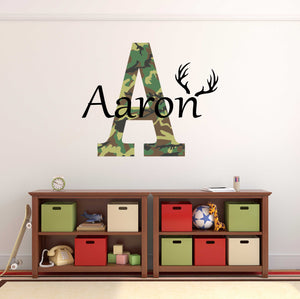 Personalized Name Hunting Camo Wall Decal