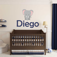 Load image into Gallery viewer, Personalized Name Elephant Wall Decal