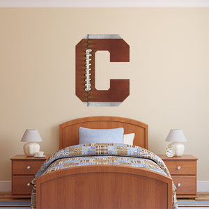 Initial Sticker - Initial Decal - Football Wall Decal