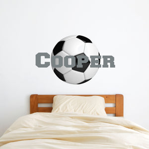 Soccer Wall Decal Soccer Sticker Custom Name - Name Sticker - Name Wall Decal