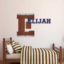 Load image into Gallery viewer, Football Wall Decal Football Sticker Custom Name - Name Sticker - Name Wall Decal