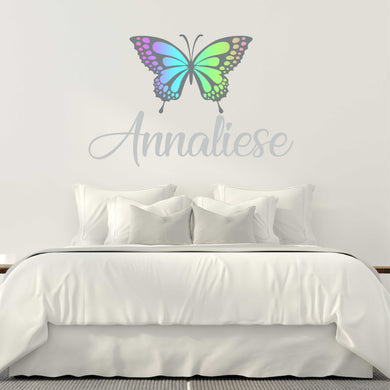 Butterfly Sticker Butterfly Decal Name Sticker Butterfly Name Wall Decal