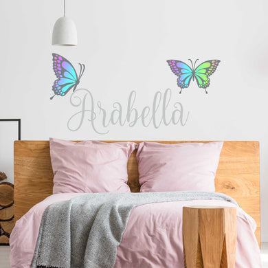 Butterfly Sticker Butterfly Decal Name Sticker Butterfly Name Wall Decal