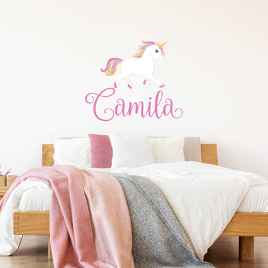 Unicorn Sticker Wall Decal Custom Name - Name Sticker - Name Decal