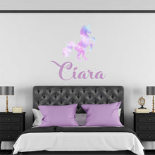 Load image into Gallery viewer, Unicorn Sticker Wall Decal Custom Name - Name Sticker - Name Decal