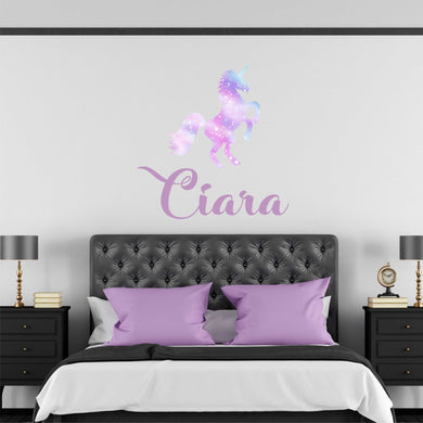 Unicorn Sticker Wall Decal Custom Name - Name Sticker - Name Decal