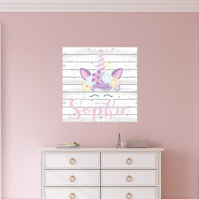 Unicorn Sticker Wall Decal Custom Name - Name Sticker - Name Decal