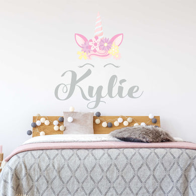 Unicorn Sticker Wall Decal Custom Name - Name Sticker - Name Decal