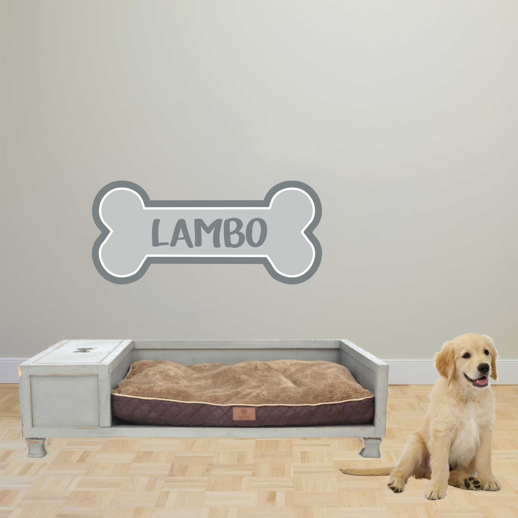 Personalized Name Dog Bone Wall Decal