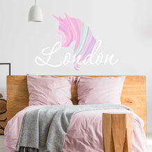 Load image into Gallery viewer, Unicorn Sticker Wall Decal Custom Name - Name Sticker - Name Decal